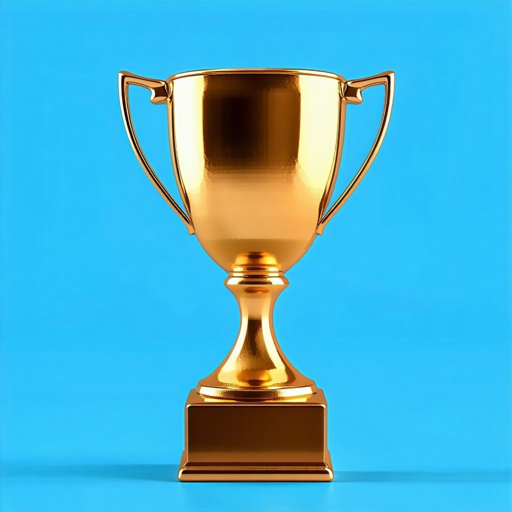 A shiny gold trophy-1